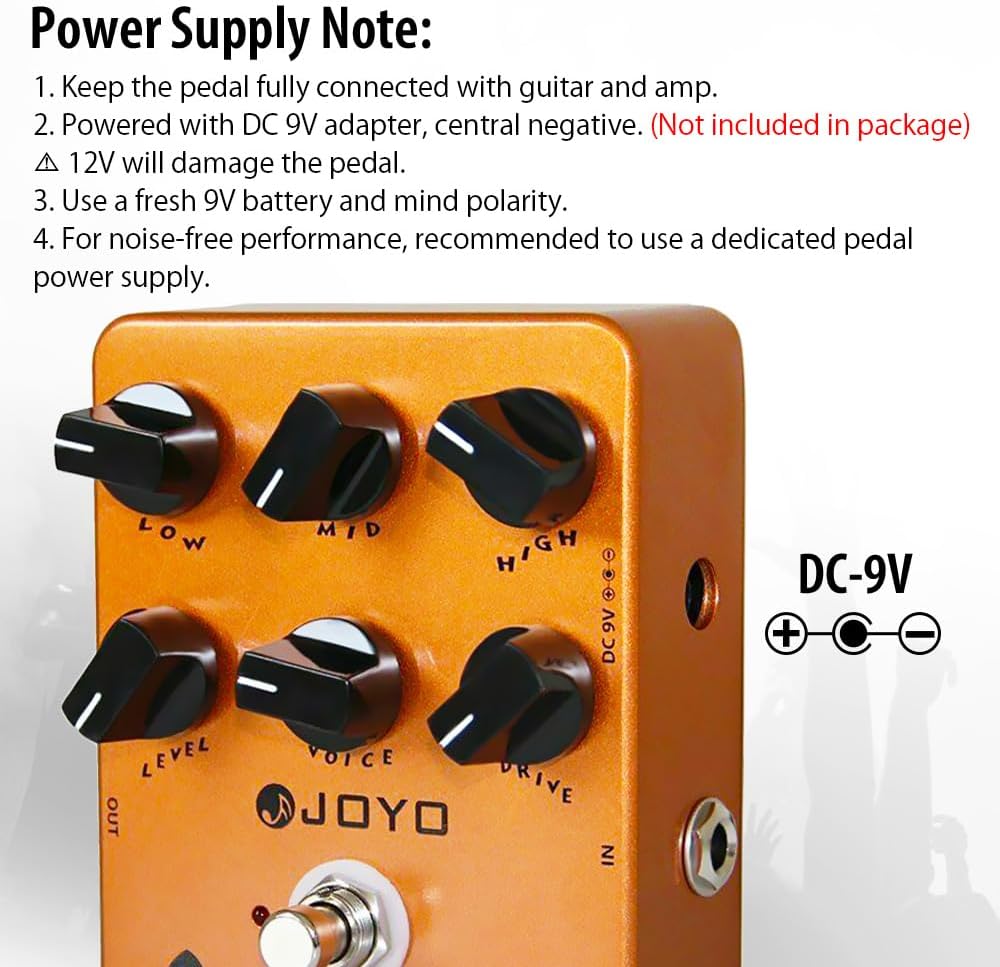 Detalle 1 de JOYO JF-14 American Sound Guitar Pedal with Cab Simulation and 6 Controls