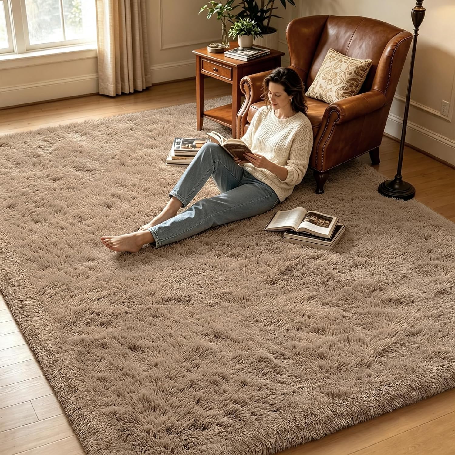 Detalle 2 de yongyangjuxin Fluffy Rug Shaggy Area Rug 8x10