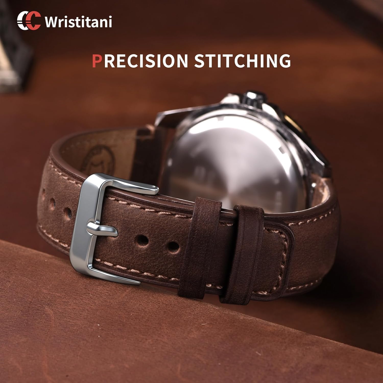 Detalle de Wristitani – Lot de 3 bracelets montre cuir véritable 20/22 mm pour femme et homme