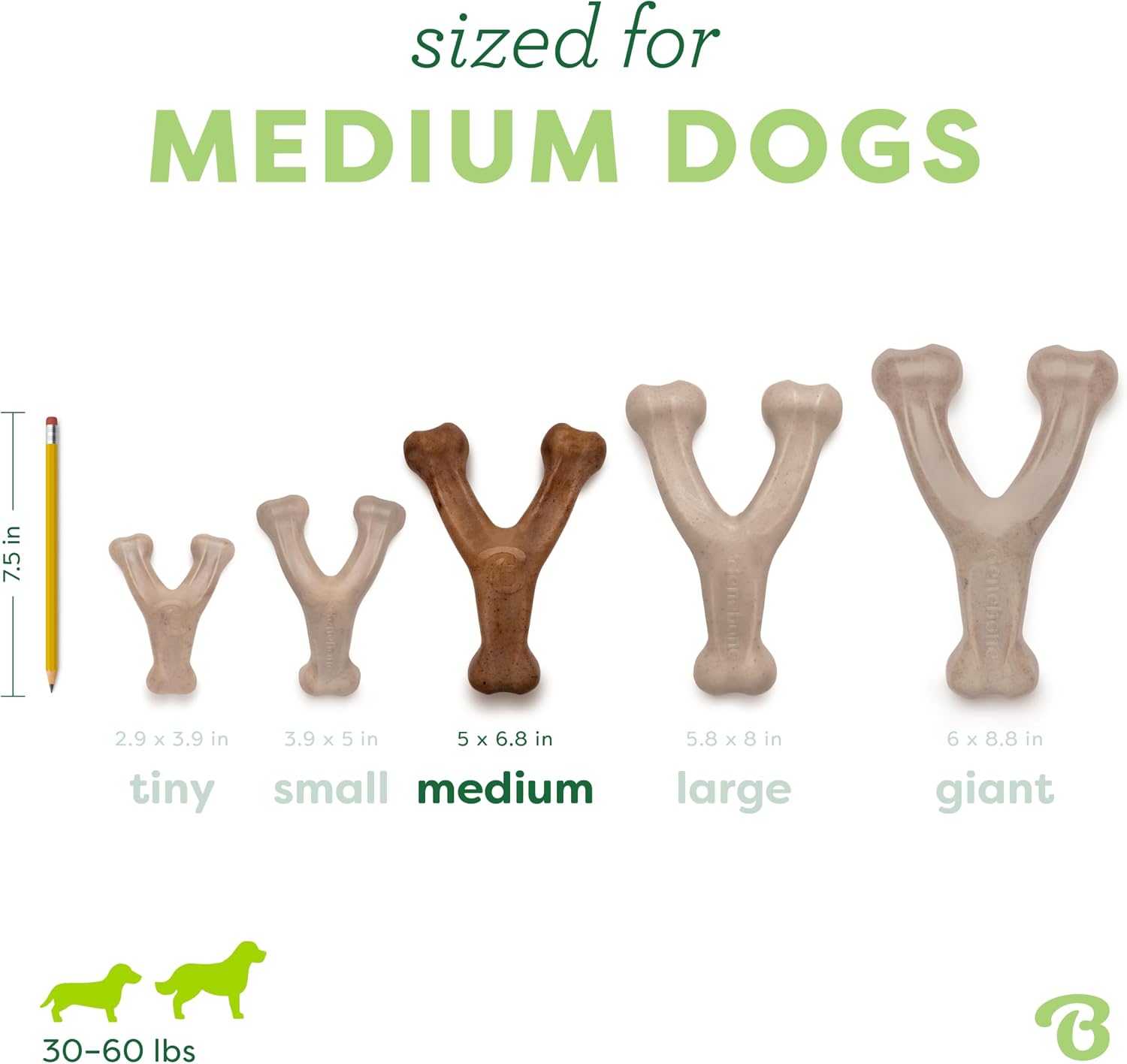 Thumbnail 3 de ベネボーン ベーコン味 Mサイズ 骨型犬用噛むおもちゃ