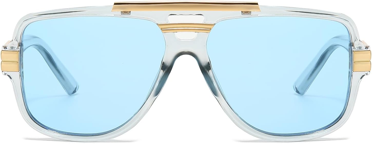 Detalle 2 de YAMEIZE Retro Pilot Metal Design Sunglasses for Women and Men
