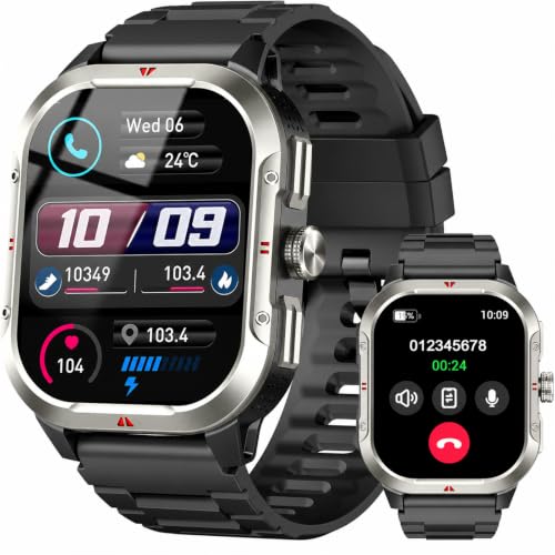 Detalle de Jugeman Montre Connectée Homme Militaire – GPS intégré, écran 2,06" et autonomie polyvalente