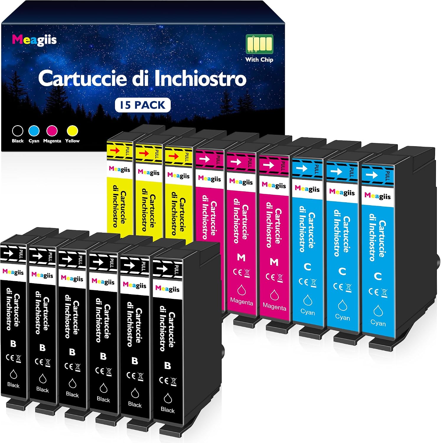 Detalle de Meagiis Cartucce 603XL Compatibili per Epson Expression Home e Workforce (15 Pezzi)