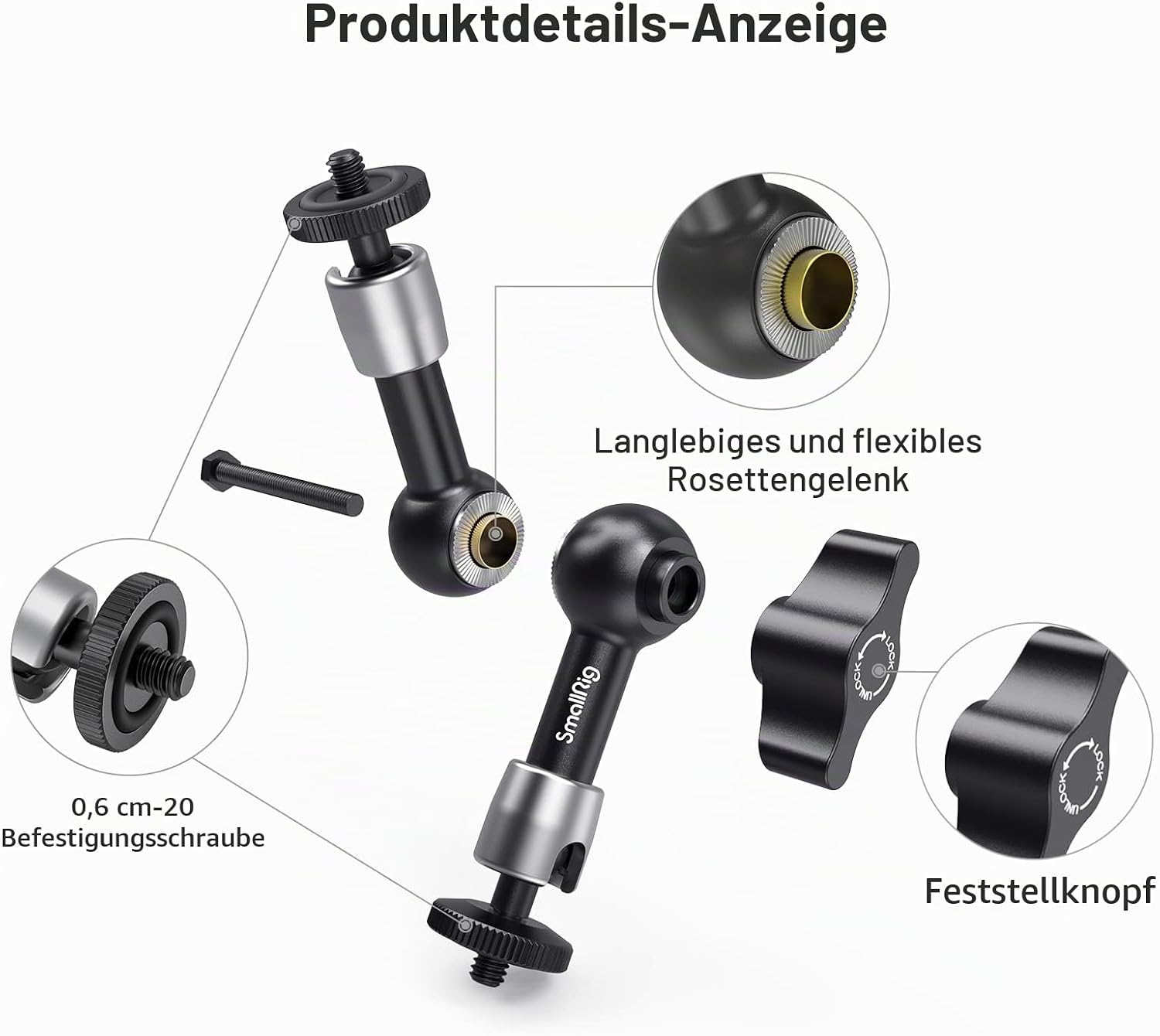 Thumbnail 4 de SMALLRIG Magic Arm 5,5 Zoll Monitorhalterung