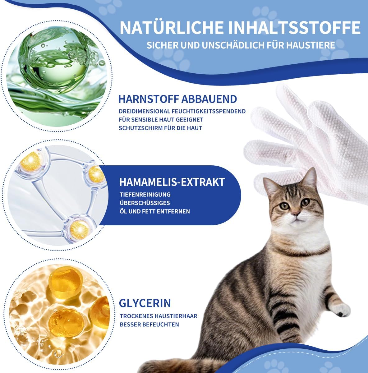 Thumbnail 5 de Petclear Fellpflegetücher Desodorierend für Hunde & Katzen