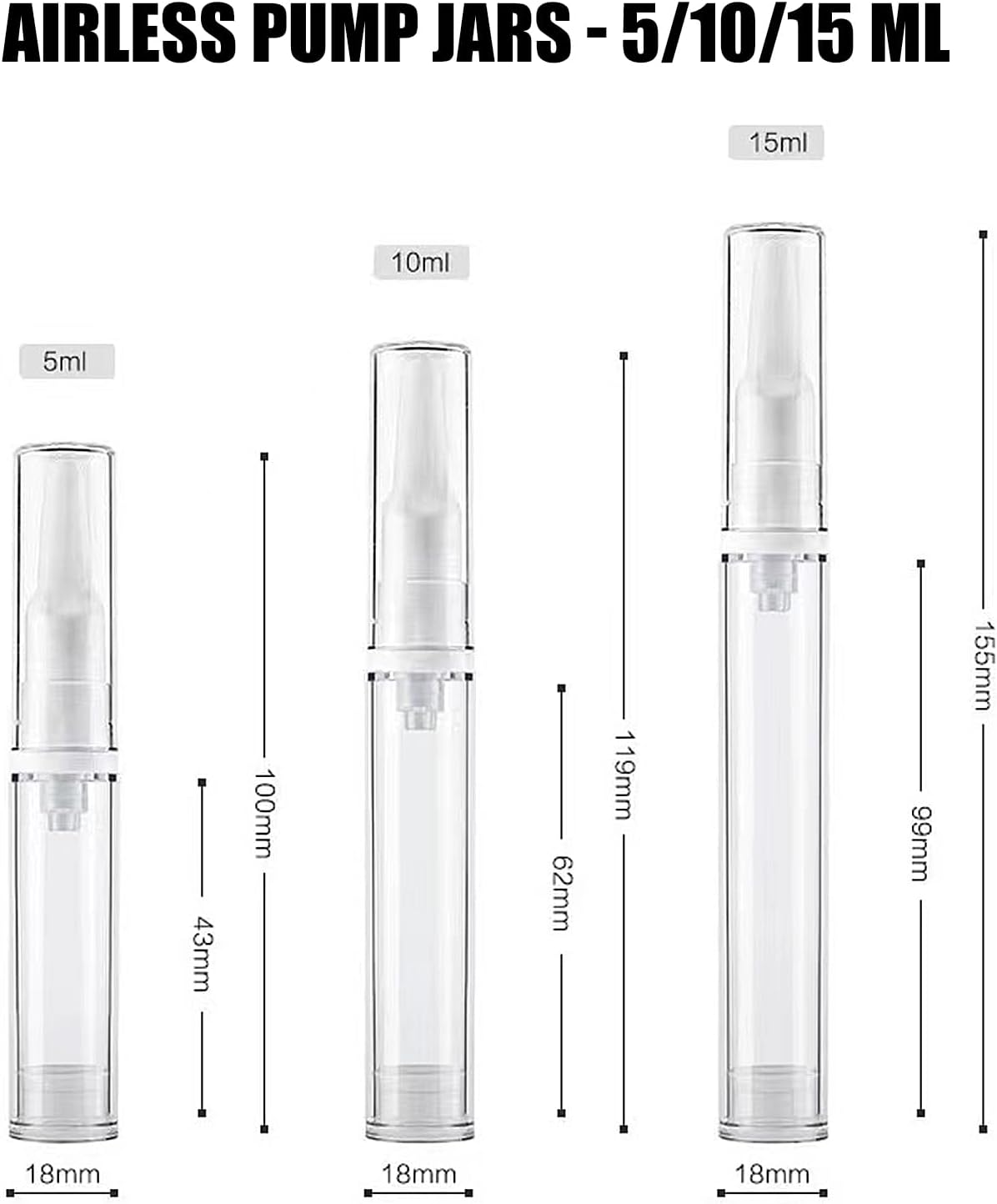 Detalle de Airless Pump Jars, 15 ml