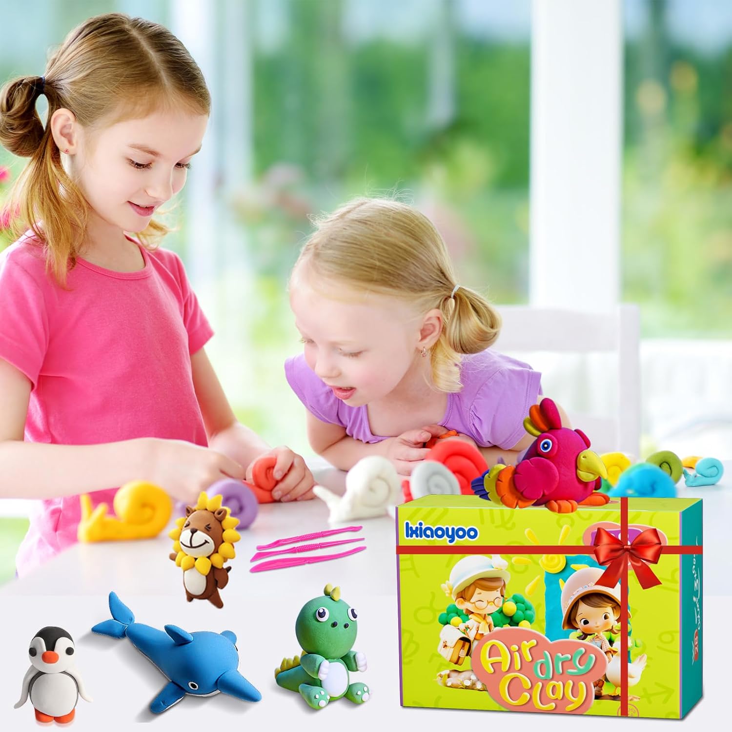 Detalle de Ixiaoyoo Air Dry Clay Kit 28 Colors