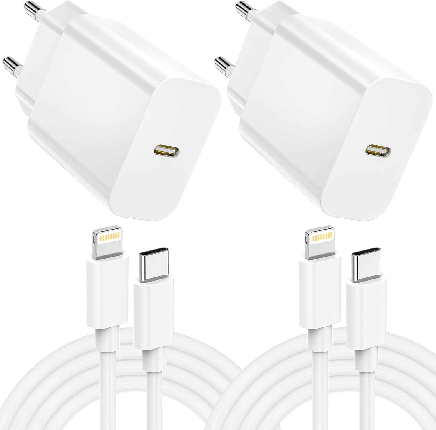 Detalle de Bamkey caricatore iPhone MFi da 25W con USB‑C e cavo Lightning da 2 m (compatibile iPhone 14/13/12 e altri)