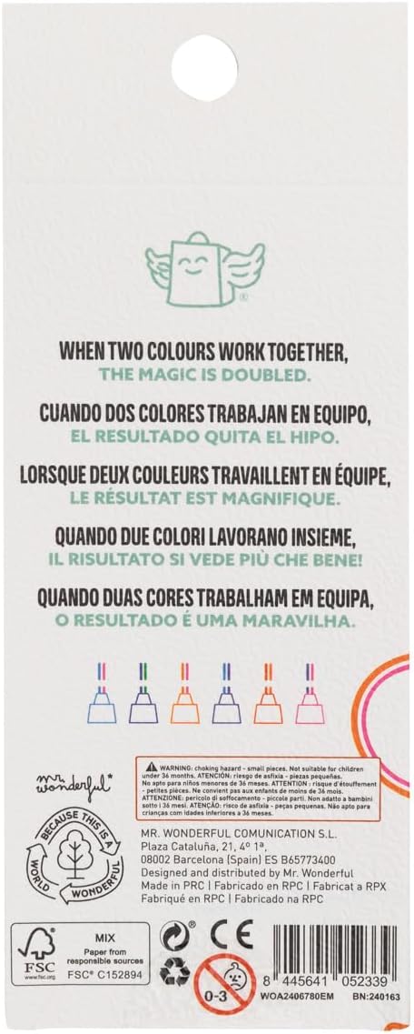 Detalle de Mr. Wonderful – Feutres à double pointe, set de 6 pour des tracés plus stylés