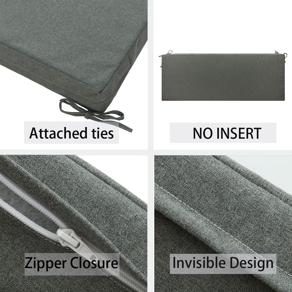 Detalle de Outdoor Bench Cushion Cover 54 x 18 x 3 Inches