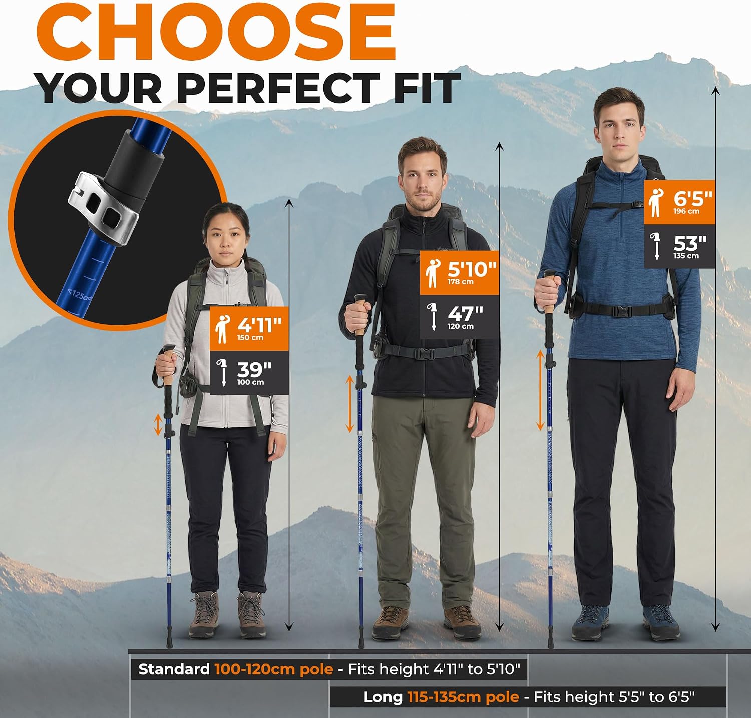 Thumbnail 4 de Trekology Trek-Z Collapsible Trekking Poles 100-120cm