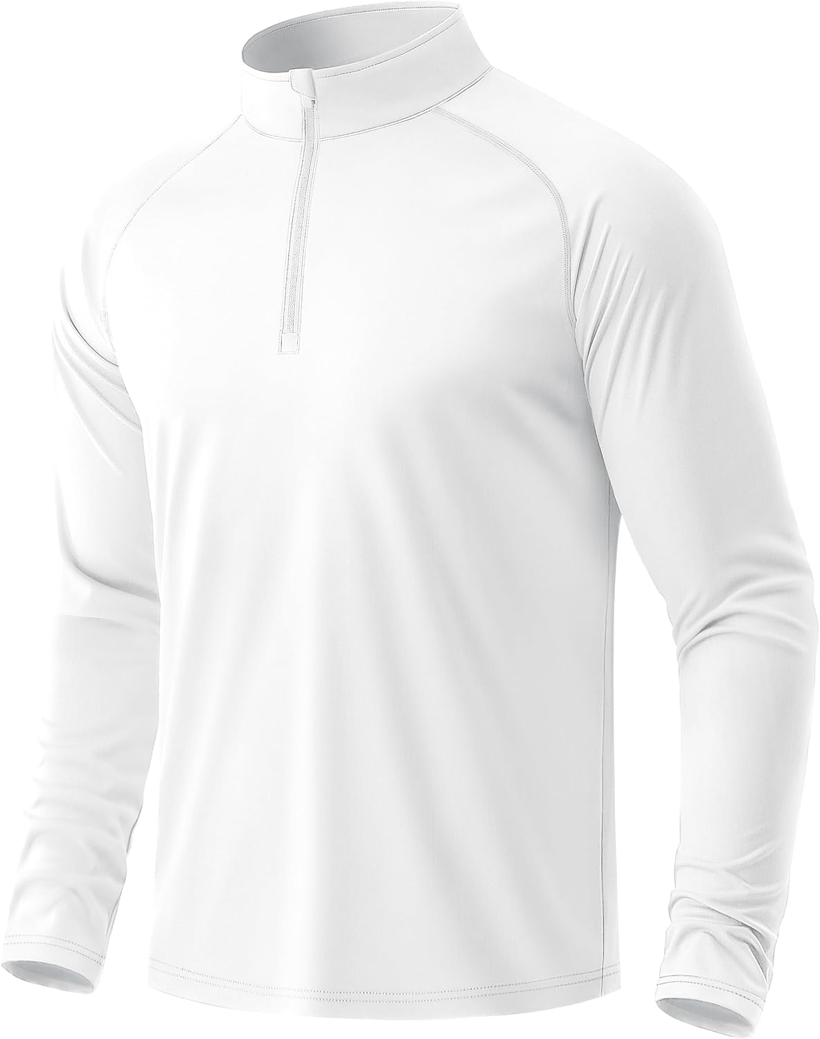 Detalle de MAGCOMSEN Rashguard da uomo con UPF 50+ e zip 1/4 a maniche lunghe