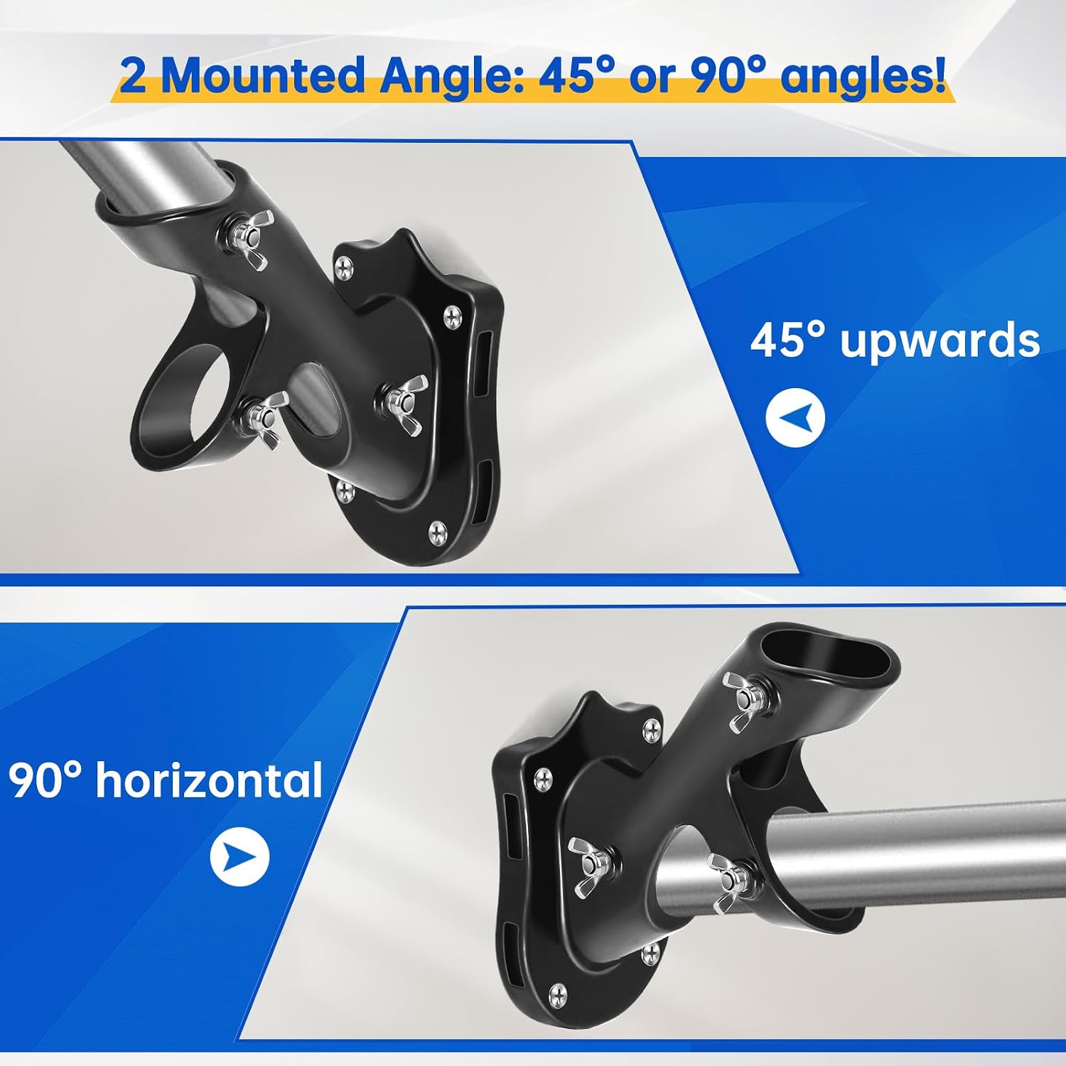 Detalle 2 de Anovo FP001 6-Foot Stainless Steel Flagpole Kit with 360° Rotating Rings