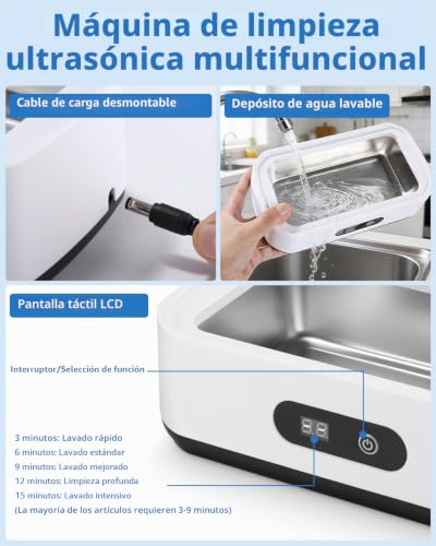 Thumbnail 6 de Limpiador Ultrasonidos 49 kHz, 650ML, Pantalla LED de Koxexo