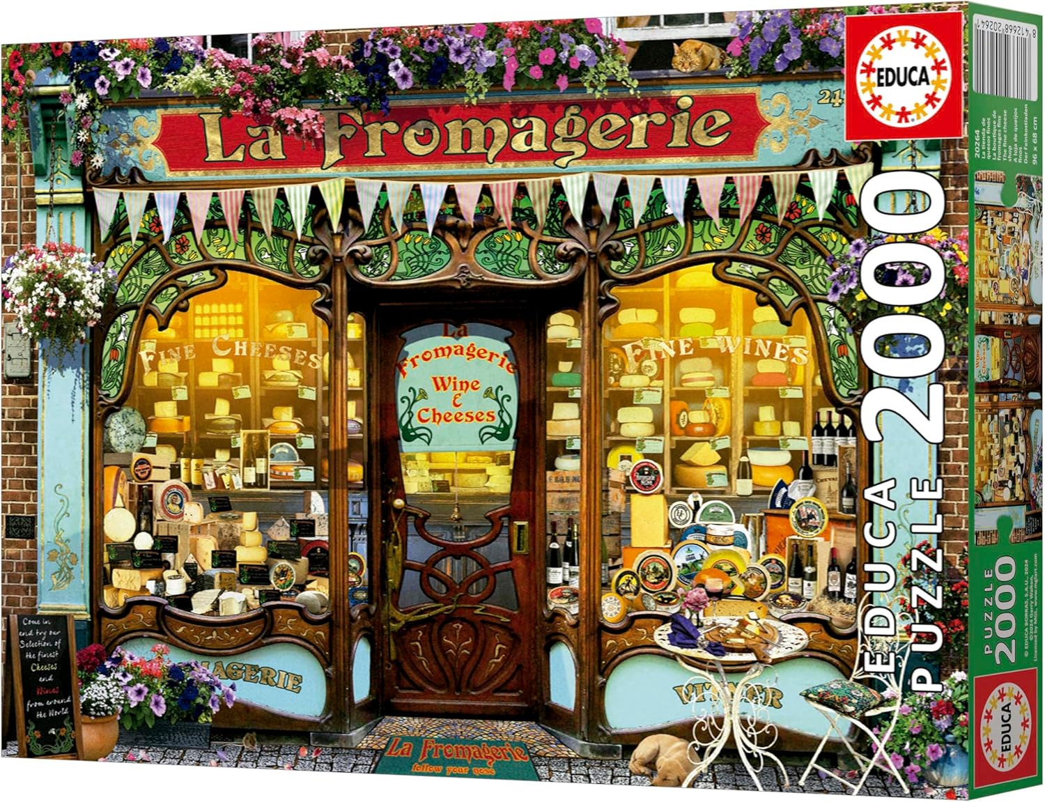 Thumbnail 4 de Educa Puzzle da 2000 pezzi per adulti “Il negozio di formaggi pregiati” con colla Fix Puzzle