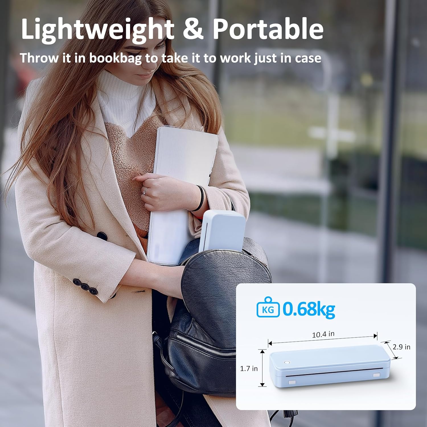 Detalle 2 de Gloryang Inkless Portable Printer 8.5" US Letter 🖨