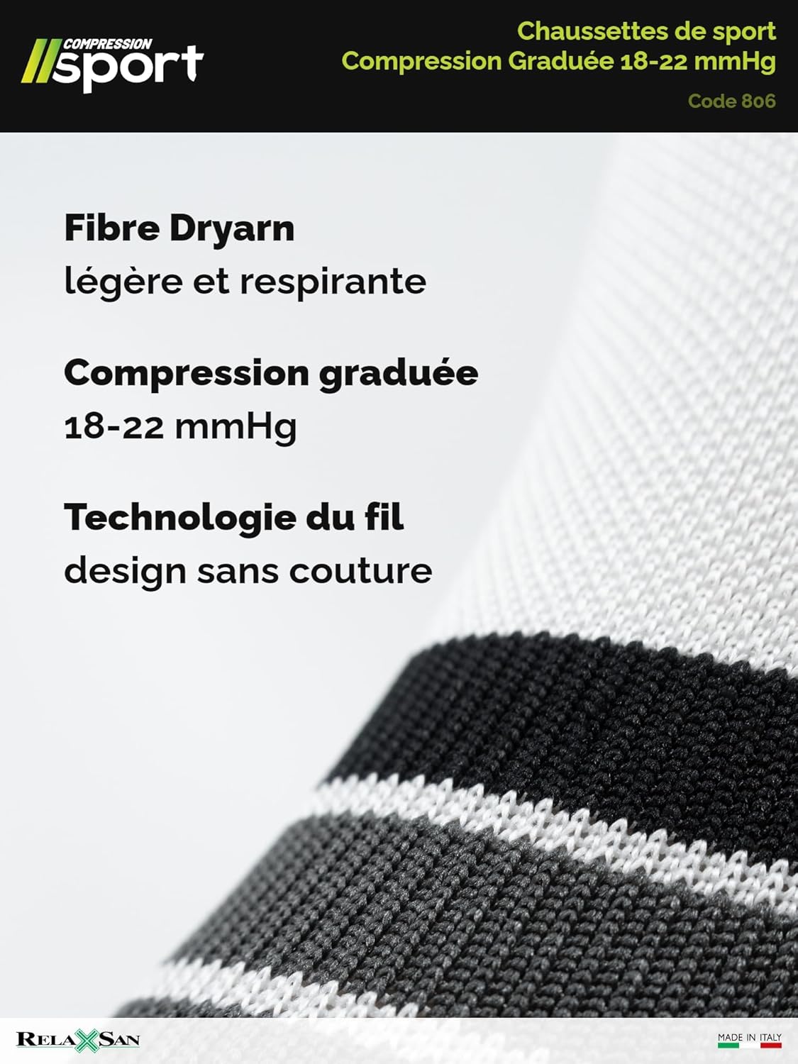 Thumbnail 2 de Relaxsan chaussettes de contention 18-22 mmHg sport & running (femme et homme) 806