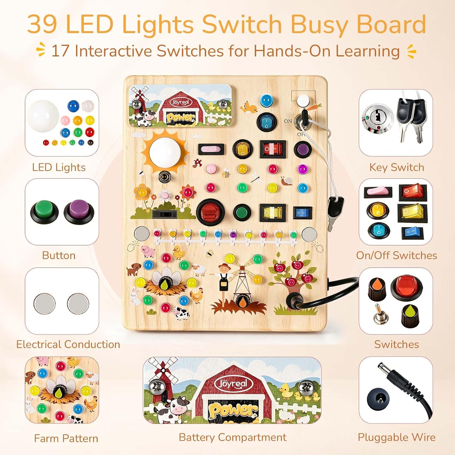 Detalle de Joyreal Busy Board with 17 Switches