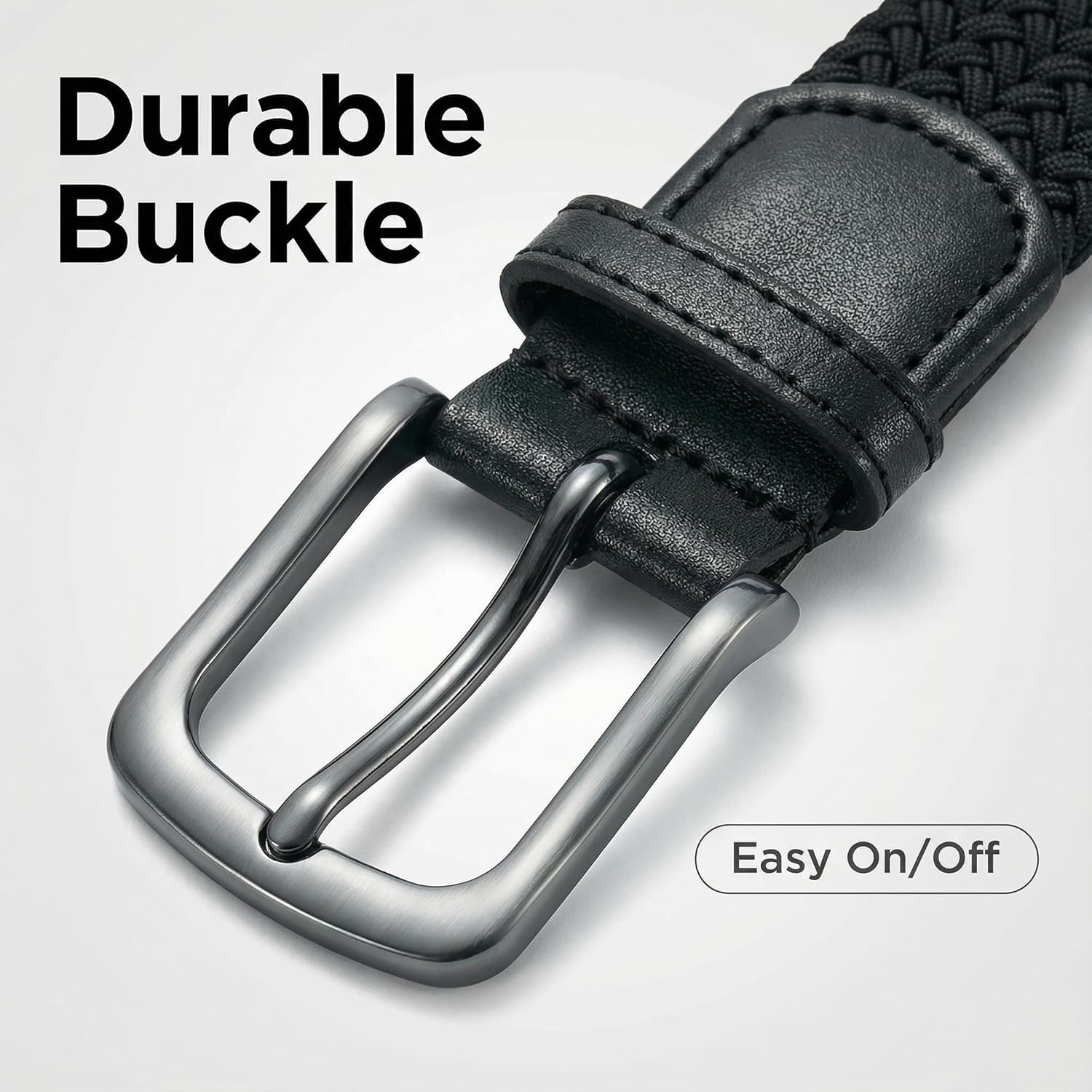 Detalle 2 de BELTER Stretchgürtel Elastischer Gürtel – Flechtgürtel aus Polyester, unisex