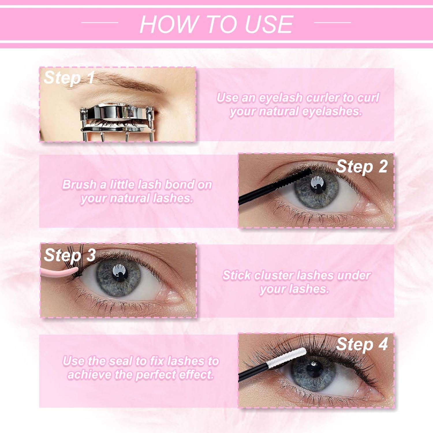 Thumbnail 6 de Wimpern Einzelcluster 0,07 mm, 8–16 mm