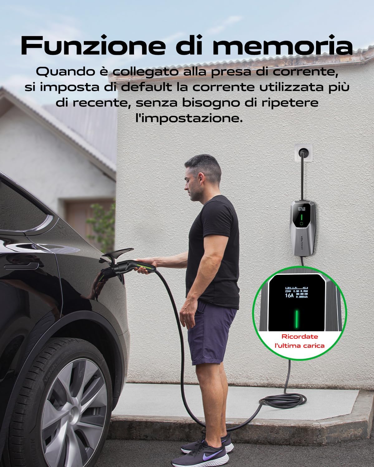 Thumbnail 5 de VDLPOWEREU caricatore EV Tipo 2 3,6 kW (6–16 A) con cavo da 5 m, monofase Schuko EU, IP65