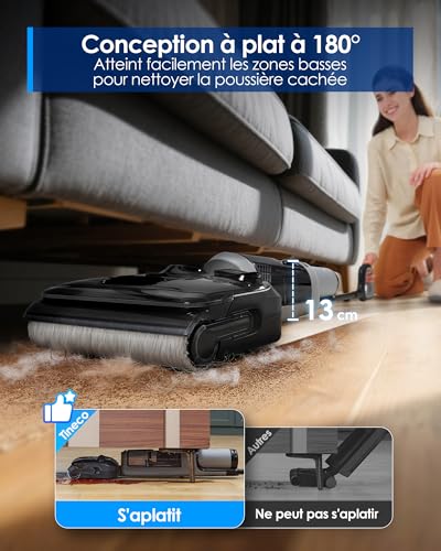Detalle de Tineco Floor One i5 Stretch – Aspirateur/Laveur 20 kPa, pinceau plat 180°