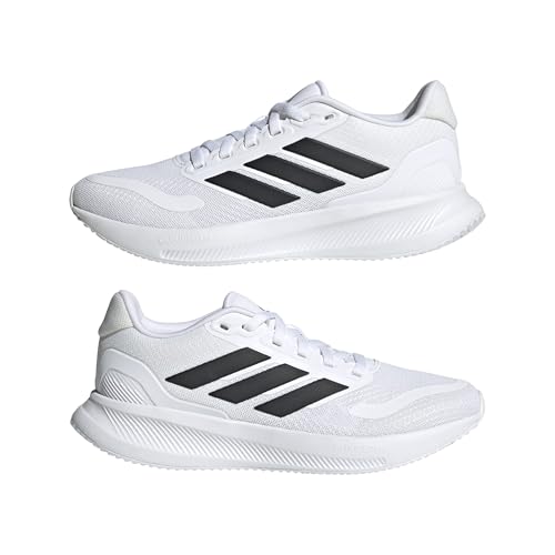 Thumbnail 5 de Adidas Runfalcon 5 Junior Shoes – Cloud White/Core Black/Core Black, 5 UK
