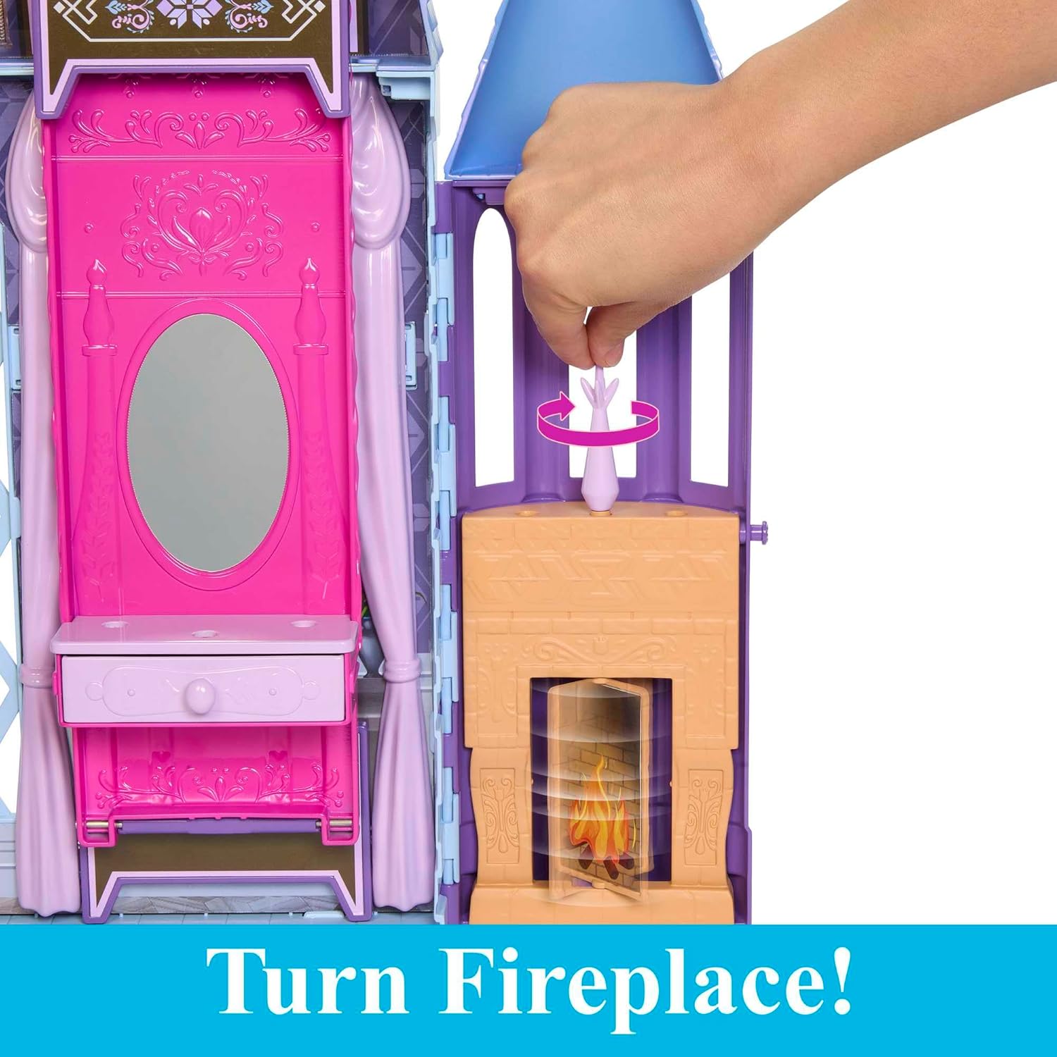 Thumbnail 2 de Mattel Disney Frozen Arendelle Doll-House Castle (2+ ft) with Elsa Fashion Doll, 4 Play Areas & 15 Accessories (HLW61)