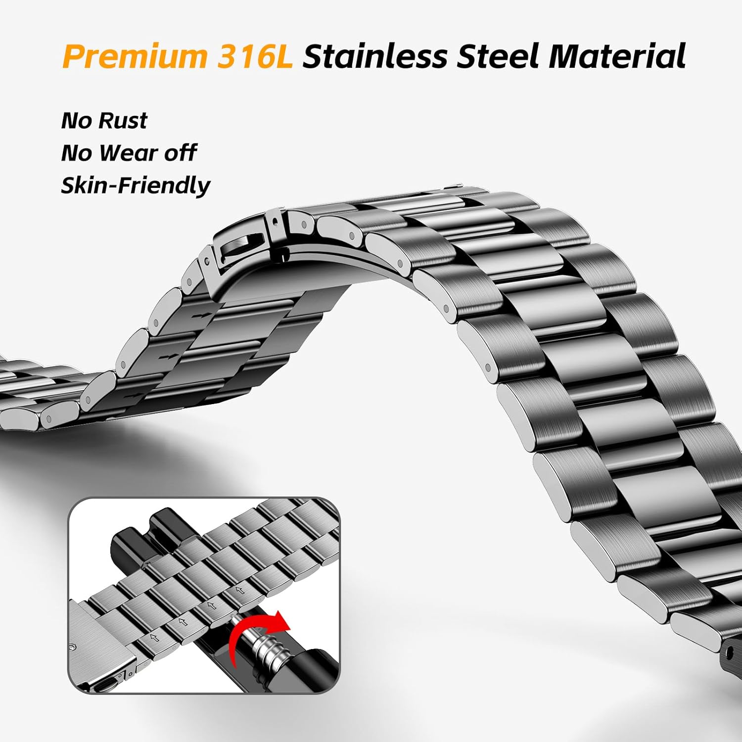 Thumbnail 5 de SUPLINK Metal Case with Band for Galaxy Watch (stainless steel protective strap)