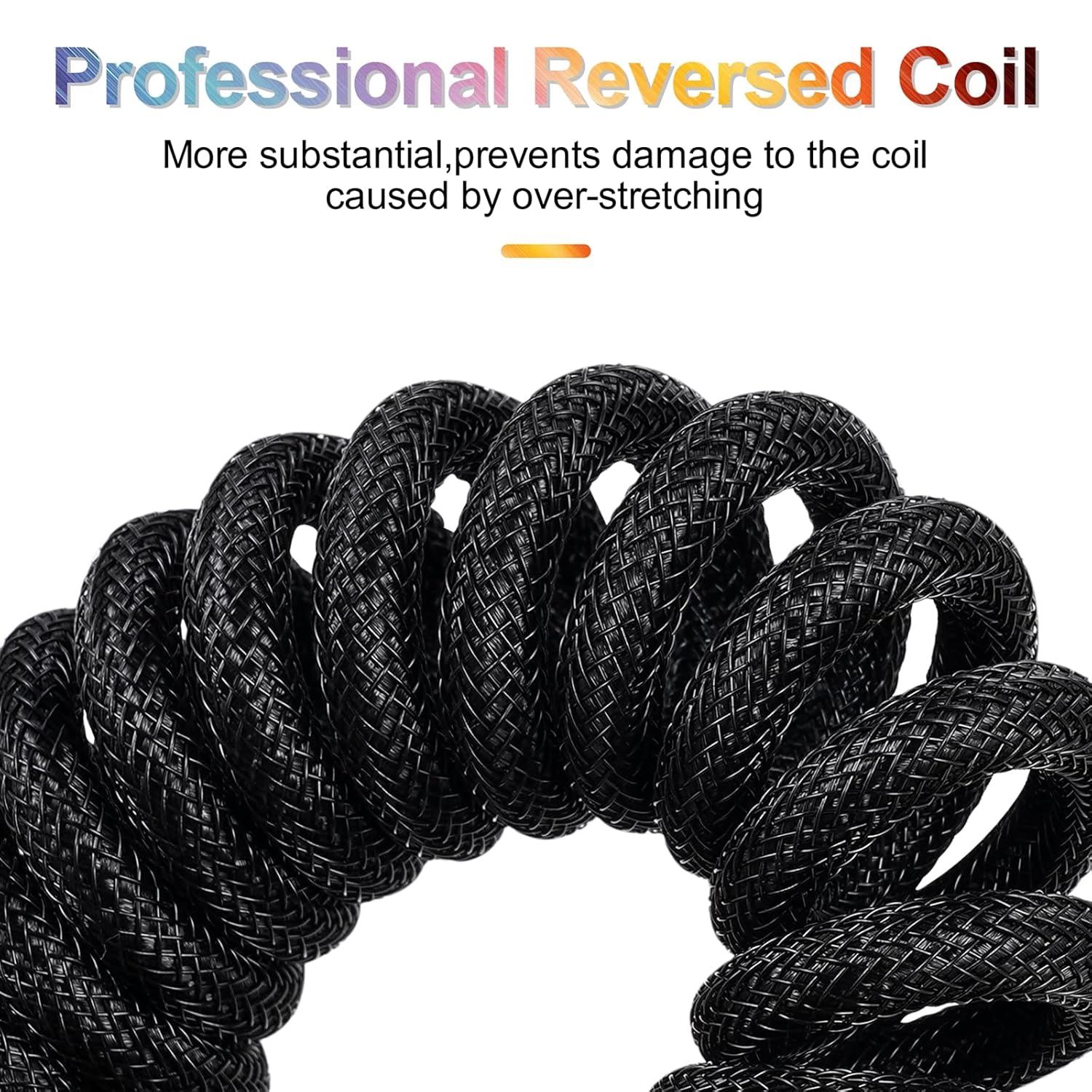 Detalle de Twozoh Type C Mechanical Keyboard Coiled Cable with Detachable Aviator Connector