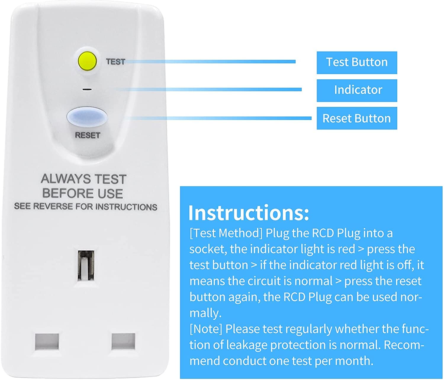 Thumbnail 1 de EXNICEXI RCD plug adaptor 30mA