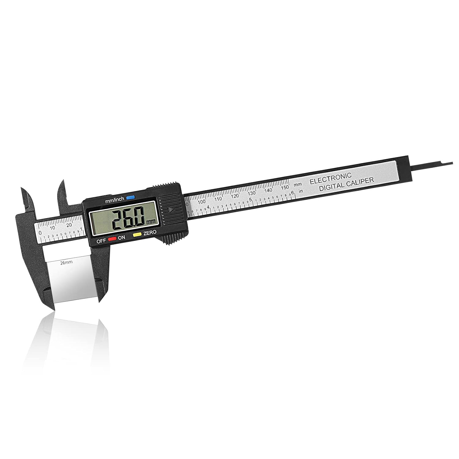 Detalle de Vinabo Pied a Coulisse Digital – suwmiarka cyfrowa 150 mm/6″ z dużym wyświetlaczem LCD
