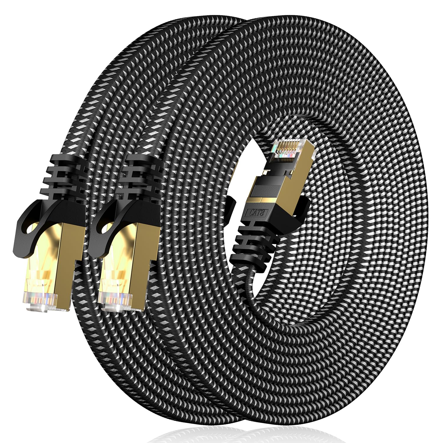 Thumbnail 6 de VOIETOLT Cat 8 LAN-Kabel flach 50 m (40 Gbps/2000 MHz) mit S/FTP und RJ45 für Router & PS4/5