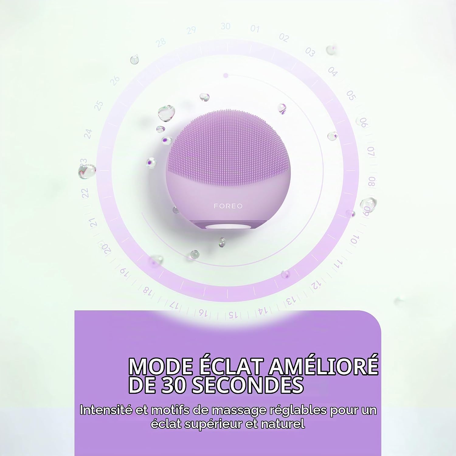 Detalle de FOREO LUNA 4 mini – Brosse visage silicone premium pour voyage, Lavande