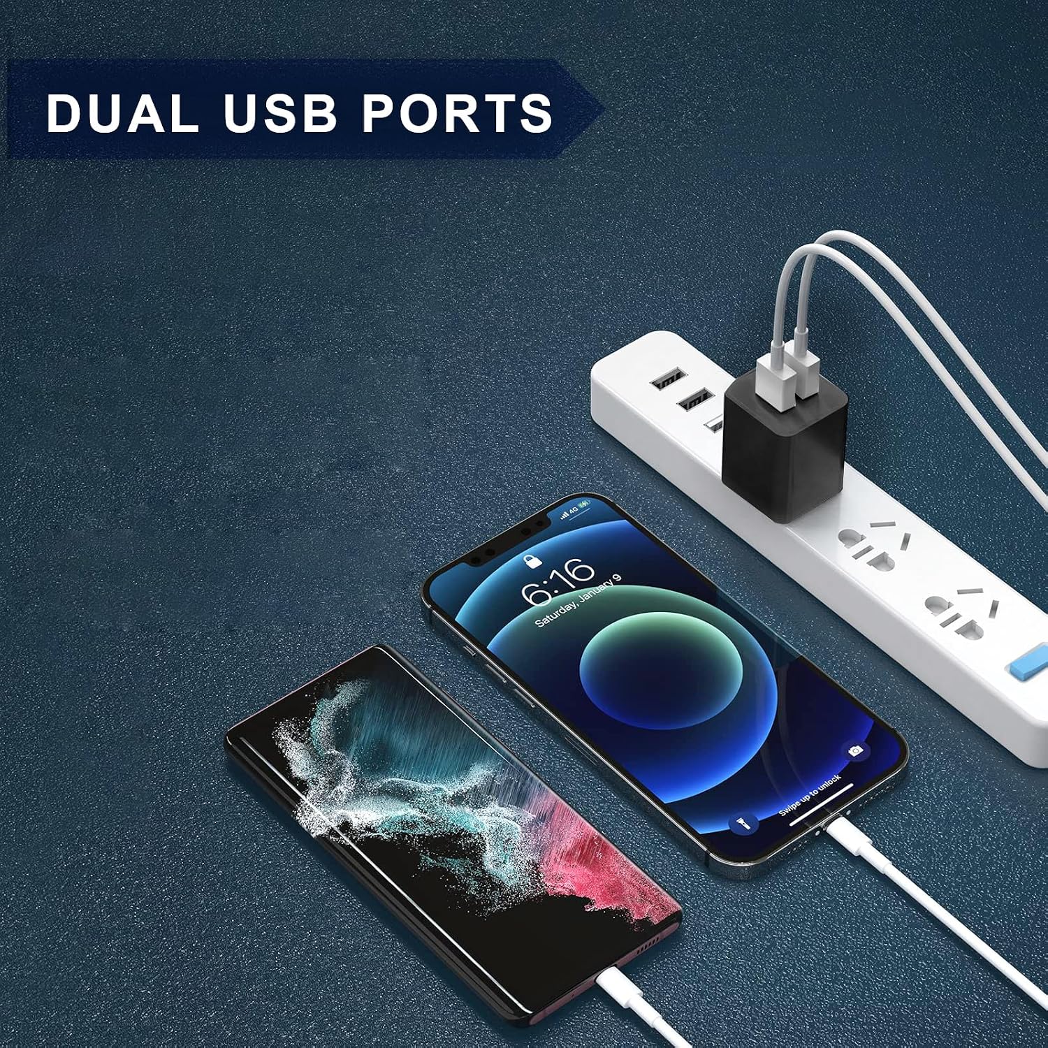 Thumbnail 1 de USB Wall Charger Dual Port 2.4A