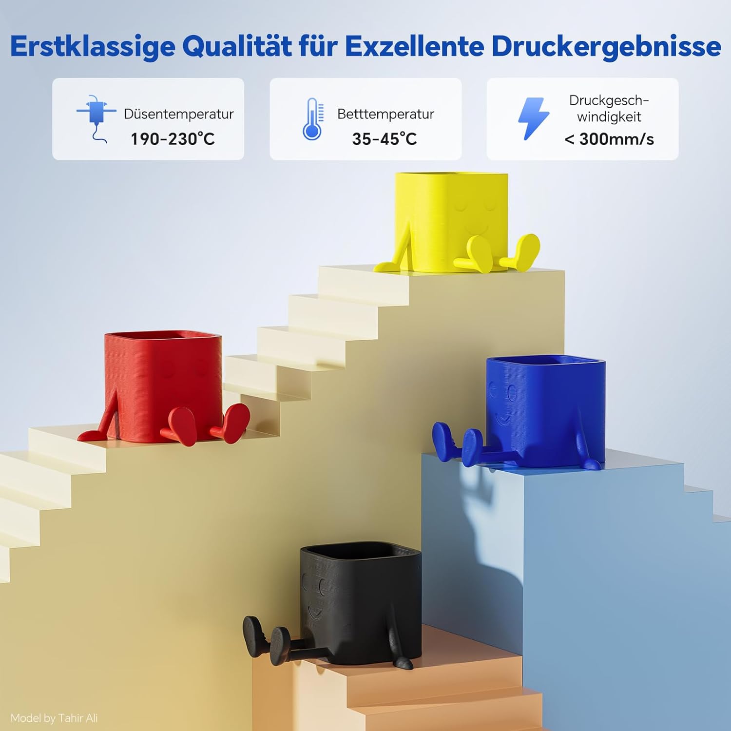 Detalle 2 de DEEPLEE PLA PRO Filament 1,75 mm – PLA mit erhöhter Festigkeit, Maßgenauigkeit ±0,02 mm