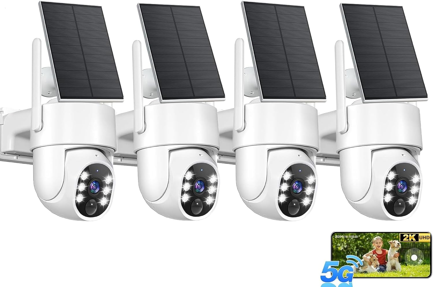 Detalle de 2K Security Camera System 4-Pack