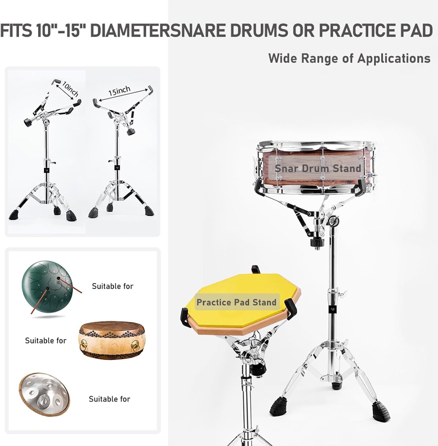 Thumbnail 1 de Vaisoeny Snare Drum Stand, Stainless Steel