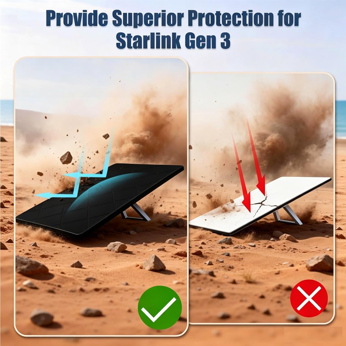 Detalle 2 de Starlink Gen 3 Protective Cover Case – Waterproof Silicone Outdoor Case