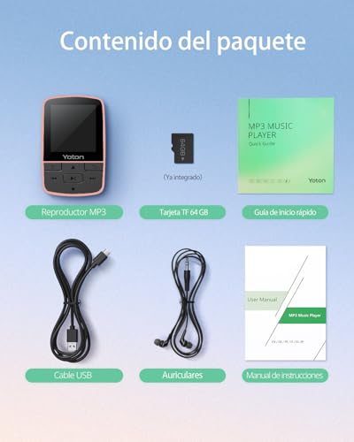 Thumbnail 6 de YOTON Bluetooth 5.2 MP3, lecteur portable 64 Go