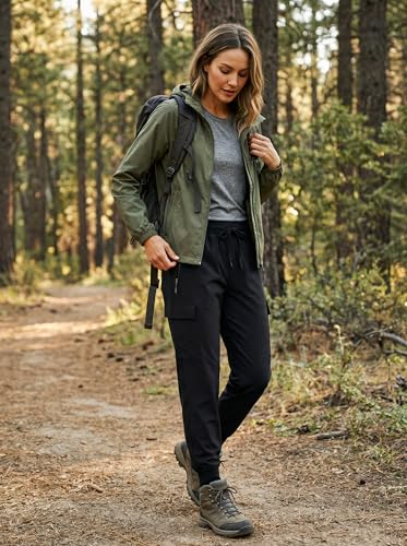 Detalle de Libin Pantaloni Trekking Donna Cargo Jogger Estivi 27\" Nero L
