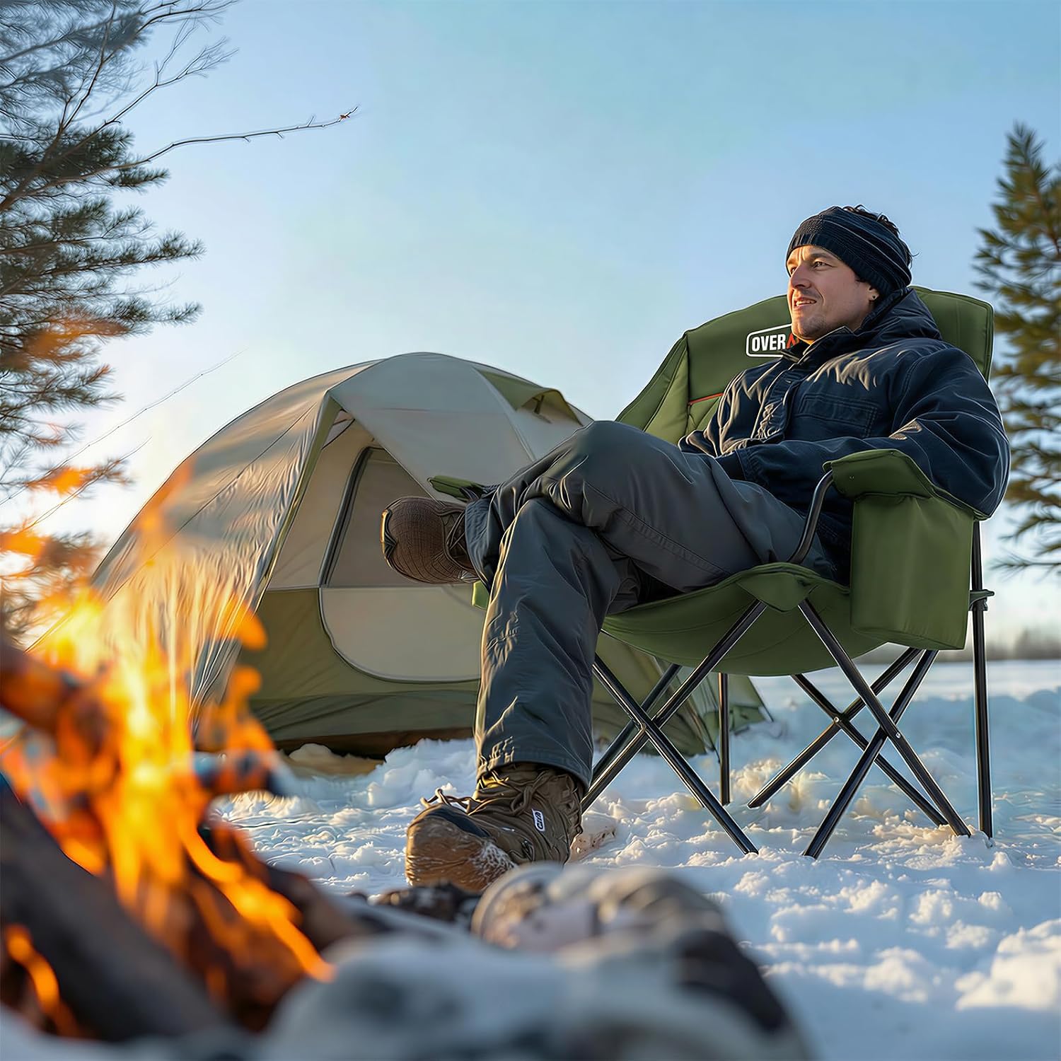 Thumbnail 1 de Overmont Camping Chairs, 2-Pack