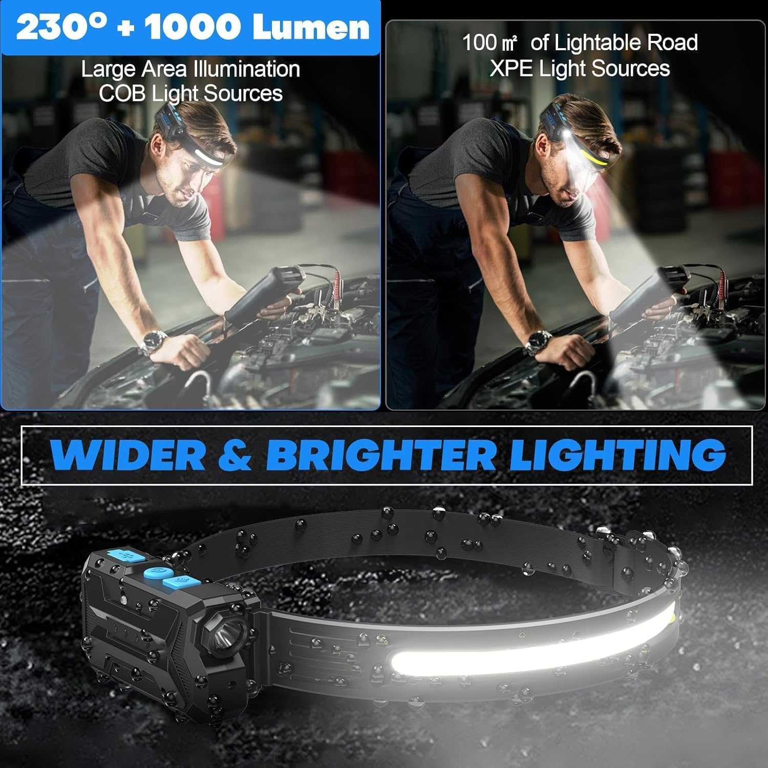 Thumbnail 6 de Head Torch Rechargeable 2000mAh, 230° beam 🔦