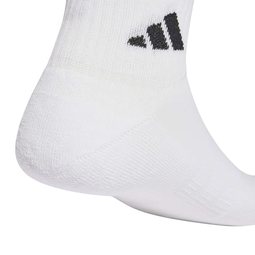 Detalle de adidas Unisex Cushioned Sportswear Knöchel-Socken 3er-Pack – weiß/weiß/schwarz, Größe 42–45