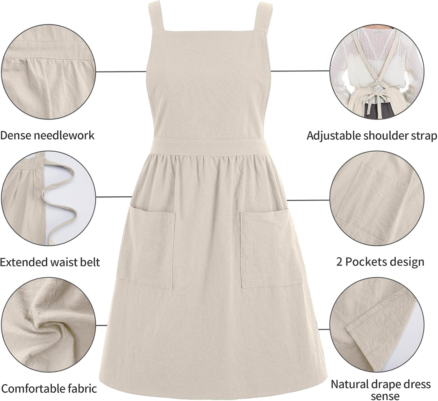 Thumbnail 6 de Pinknoke Pinafore Apron, Cotton Blend