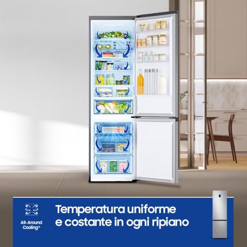 Detalle de Samsung EcoFlex AI RB38C672CSA/EF Frigorifero Combinato 390 L con WiFi, SpaceMax e Total No Frost