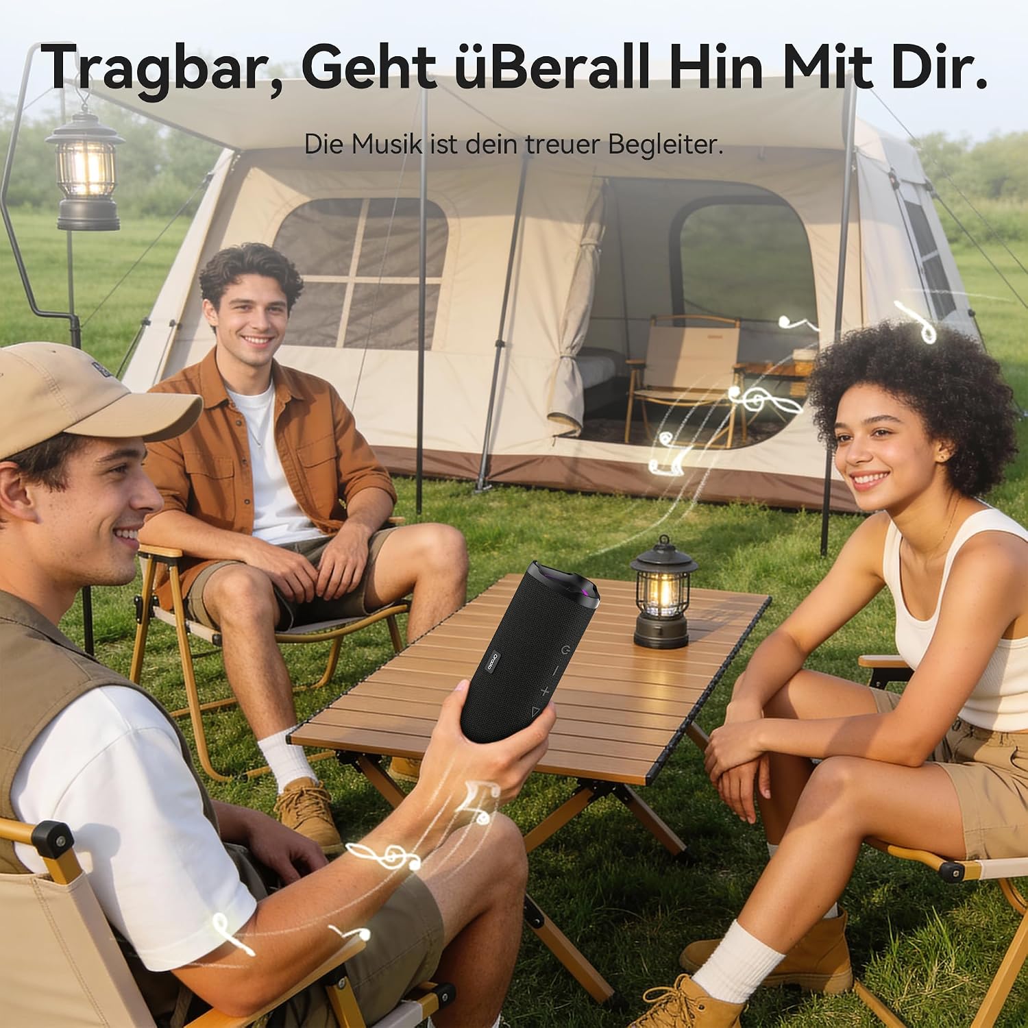 Thumbnail 6 de Oraolo Bluetooth Tragbarer Lautsprecher mit 20W, IPX6 und 24h Akkulaufzeit – Outdoor & Party Musikbox