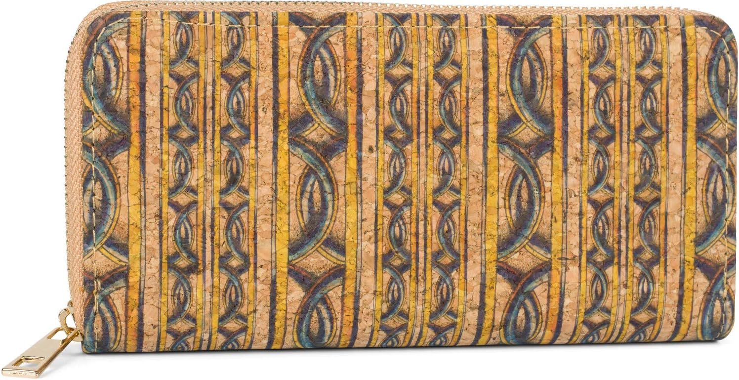 Detalle de styleBREAKER Portafoglio in sughero da donna con stampa etnica – 02040138