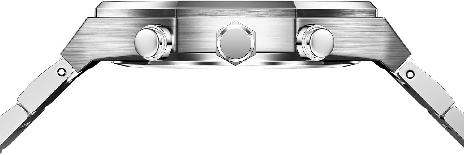 Detalle 2 de SAPPHERO Luxus Herren Uhr 50M Wasserdicht Edelstahl