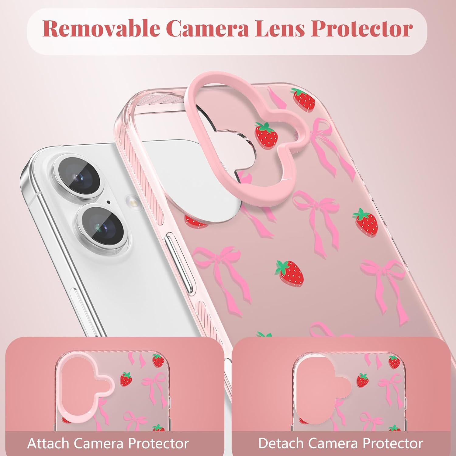 Thumbnail 4 de ZTOFERA Rosa Hülle für iPhone 17